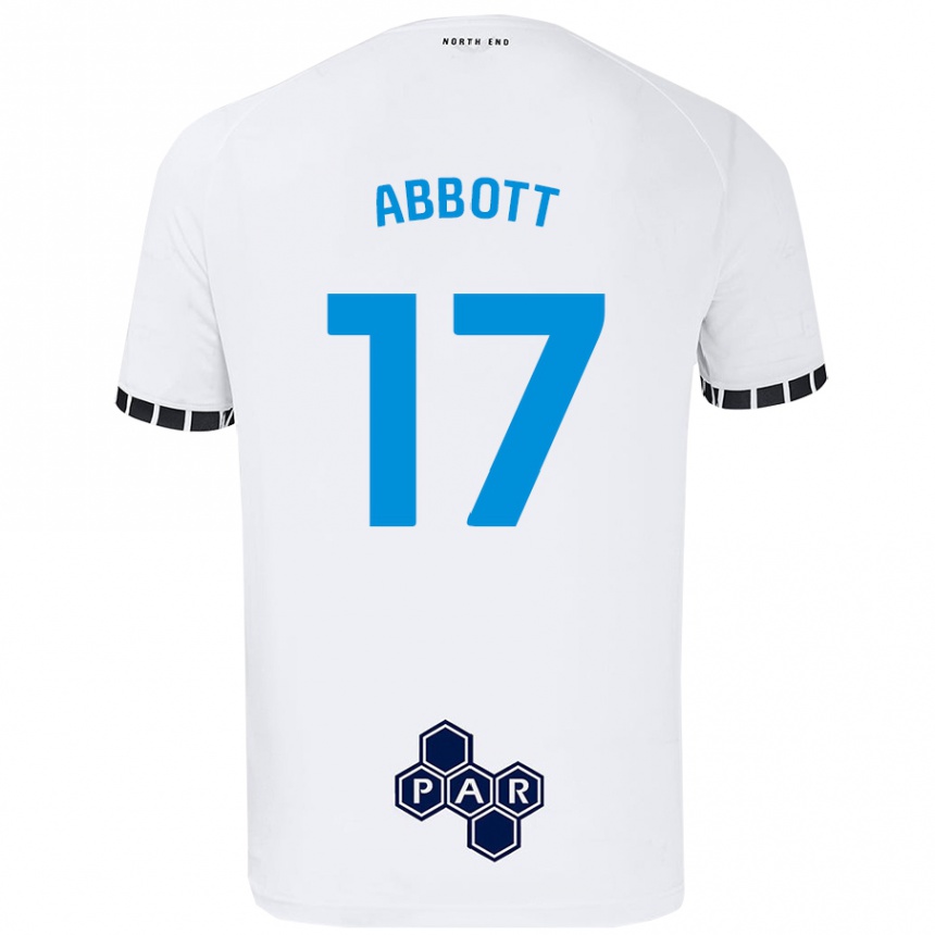 Enfant Football Maillot Becky Abbott #17 Blanc Tenues Domicile 2024/25