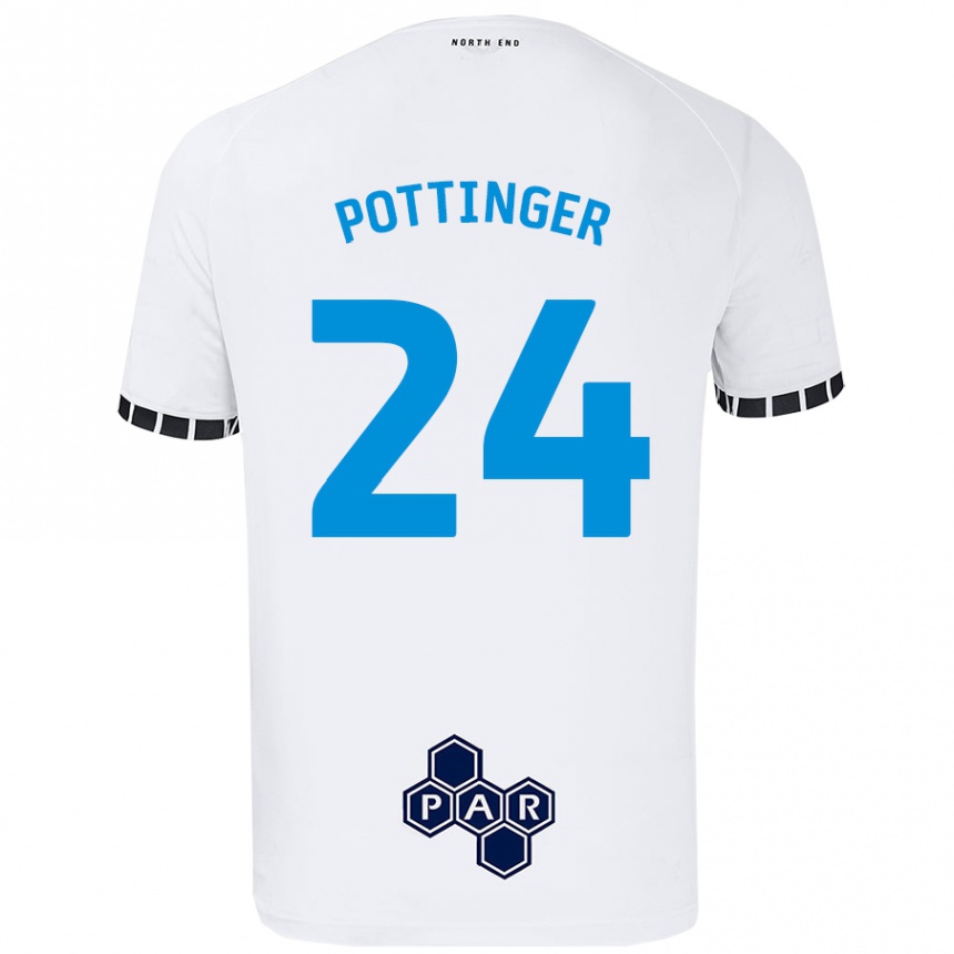 Enfant Football Maillot Kaya Pottinger #24 Blanc Tenues Domicile 2024/25