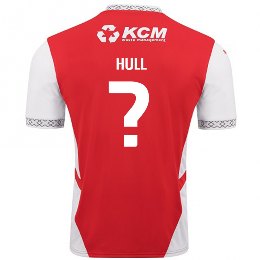 Enfant Football Maillot Jake Hull #0 Rouge Blanc Tenues Domicile 2024/25