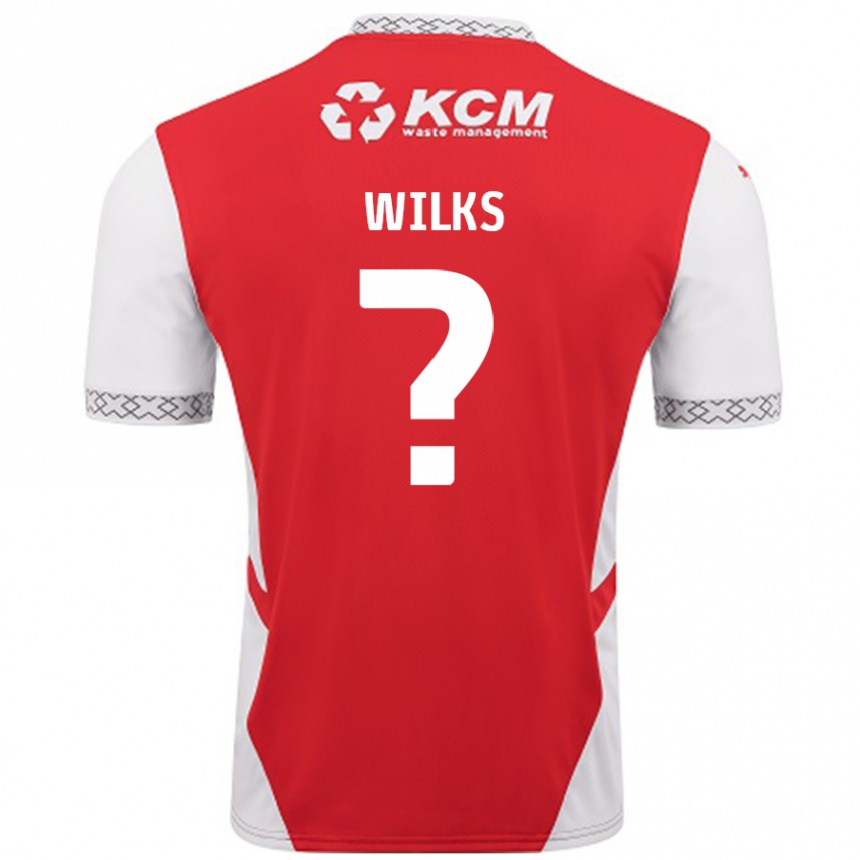 Enfant Football Maillot Mallik Wilks #0 Rouge Blanc Tenues Domicile 2024/25