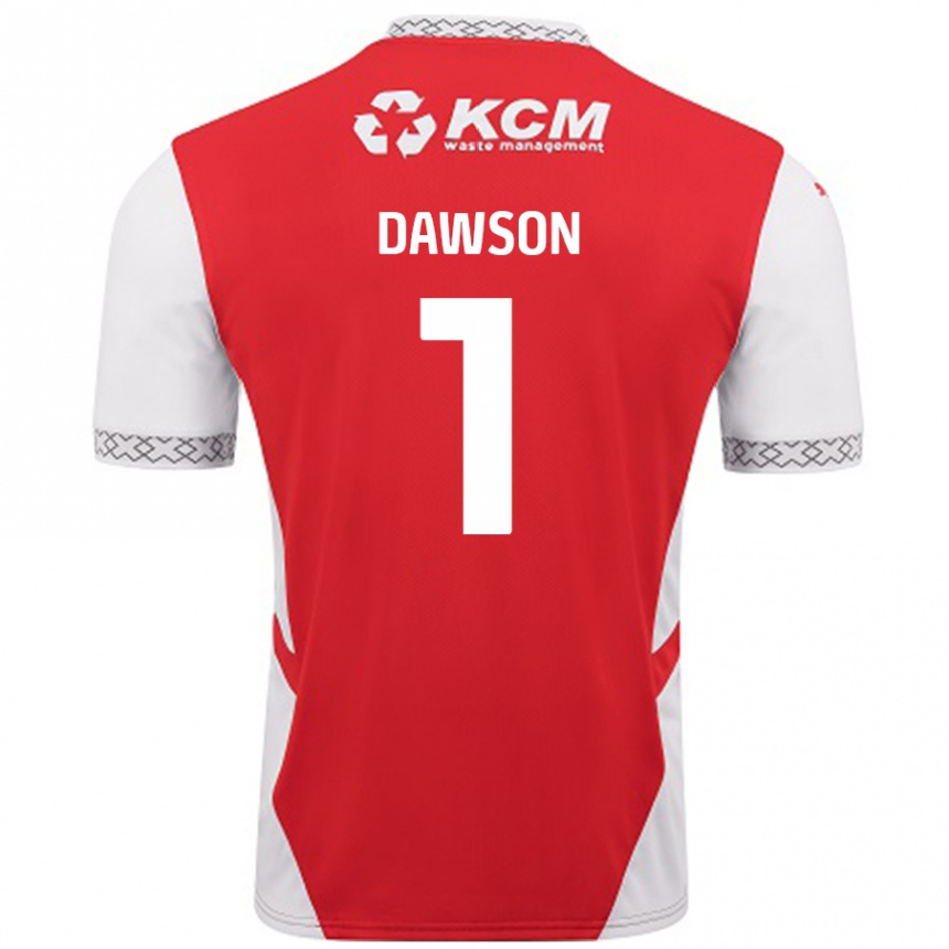 Enfant Football Maillot Cameron Dawson #1 Rouge Blanc Tenues Domicile 2024/25