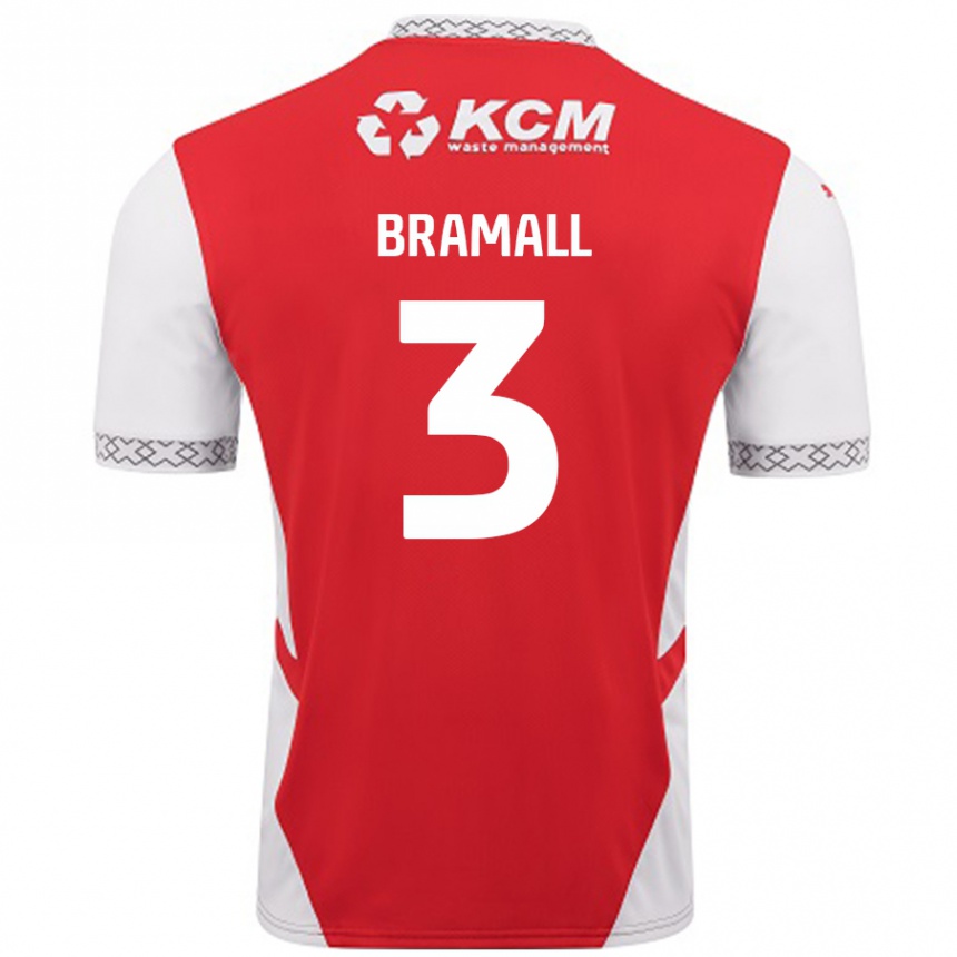 Enfant Football Maillot Cohen Bramall #3 Rouge Blanc Tenues Domicile 2024/25