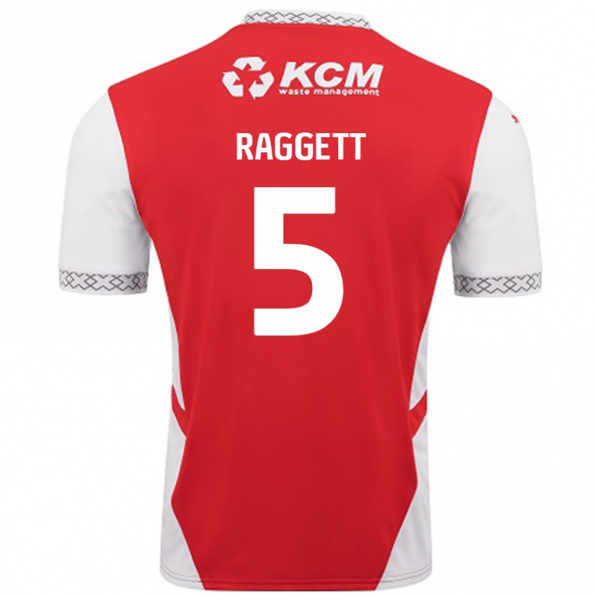 Enfant Football Maillot Sean Raggett #5 Rouge Blanc Tenues Domicile 2024/25