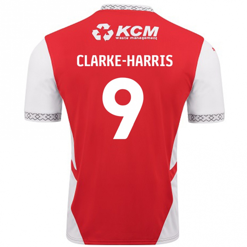 Enfant Football Maillot Jonson Clarke-Harris #9 Rouge Blanc Tenues Domicile 2024/25