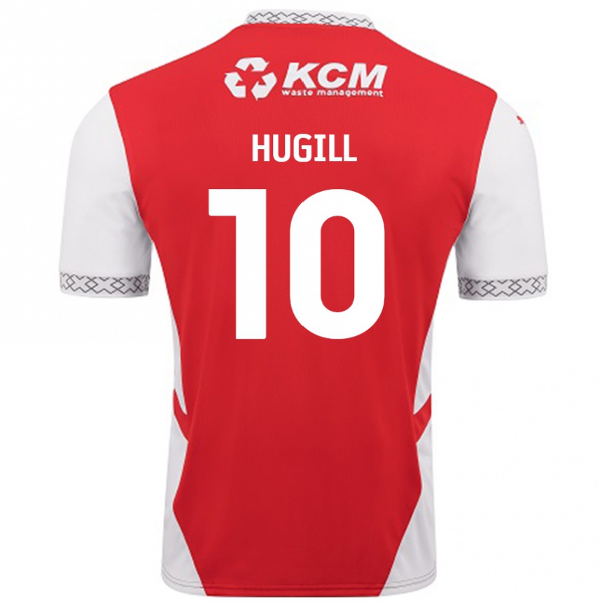 Enfant Football Maillot Jordan Hugill #10 Rouge Blanc Tenues Domicile 2024/25