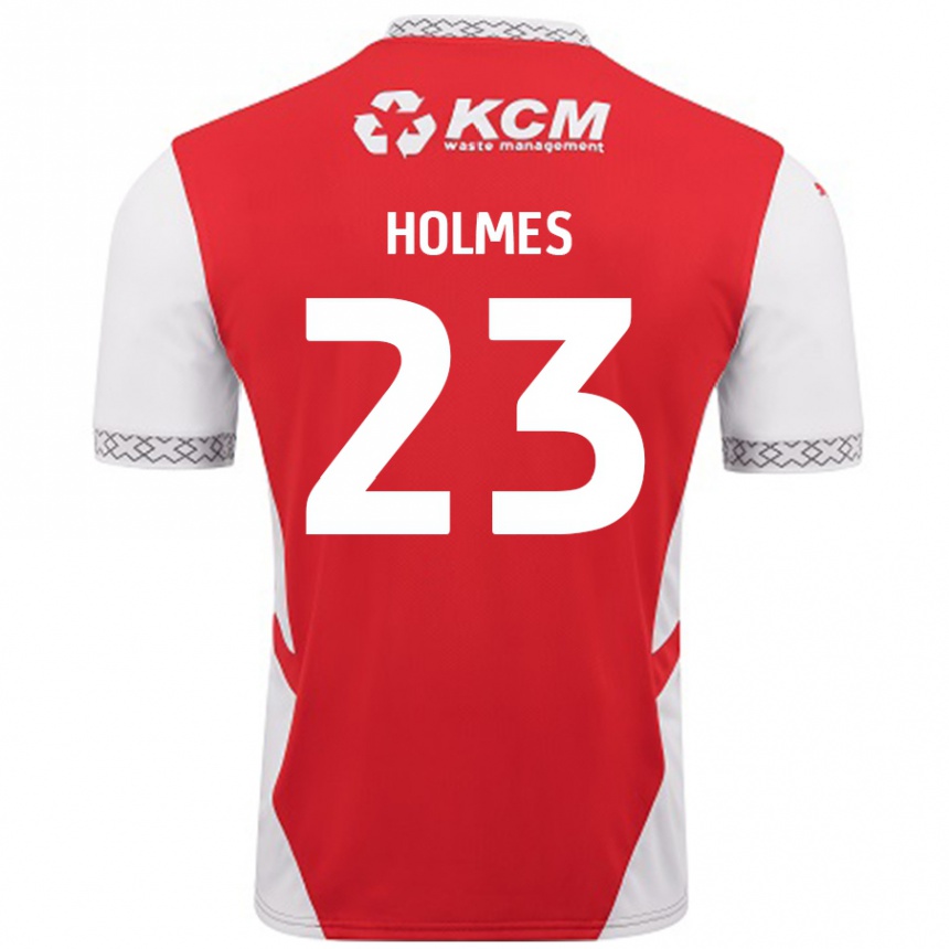 Enfant Football Maillot Jack Holmes #23 Rouge Blanc Tenues Domicile 2024/25