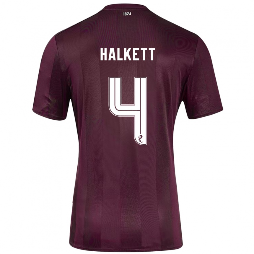 Enfant Football Maillot Craig Halkett #4 Bordeaux Tenues Domicile 2024/25