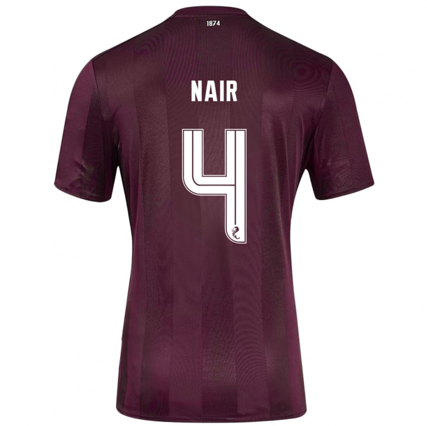 Enfant Football Maillot Kenzi Nair #4 Bordeaux Tenues Domicile 2024/25