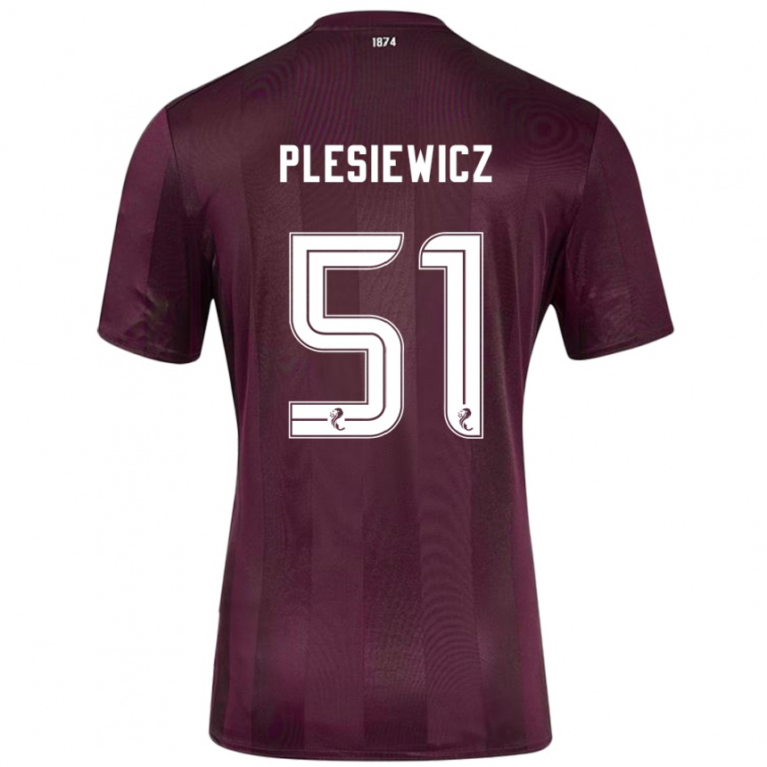 Enfant Football Maillot Szymon Plesiewicz #51 Bordeaux Tenues Domicile 2024/25