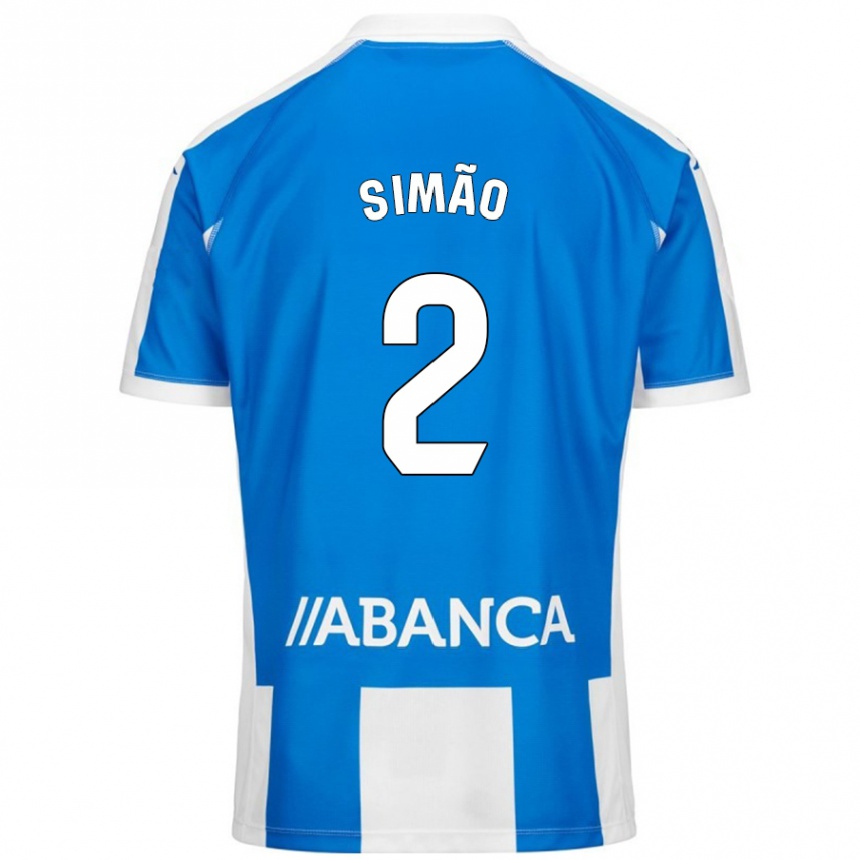 Enfant Football Maillot Iano Simão #2 Bleu Blanc Tenues Domicile 2024/25