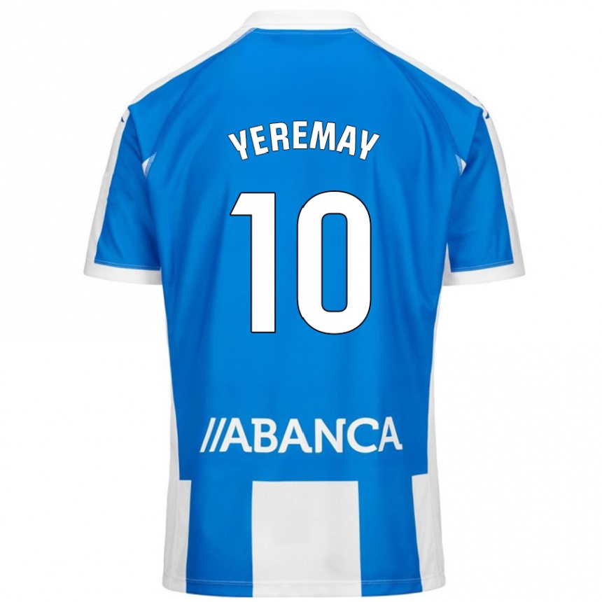 Enfant Football Maillot Yeremay Hernández #10 Bleu Blanc Tenues Domicile 2024/25