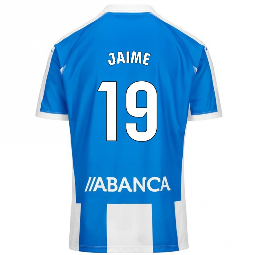 Enfant Football Maillot Jaime Sánchez #19 Bleu Blanc Tenues Domicile 2024/25