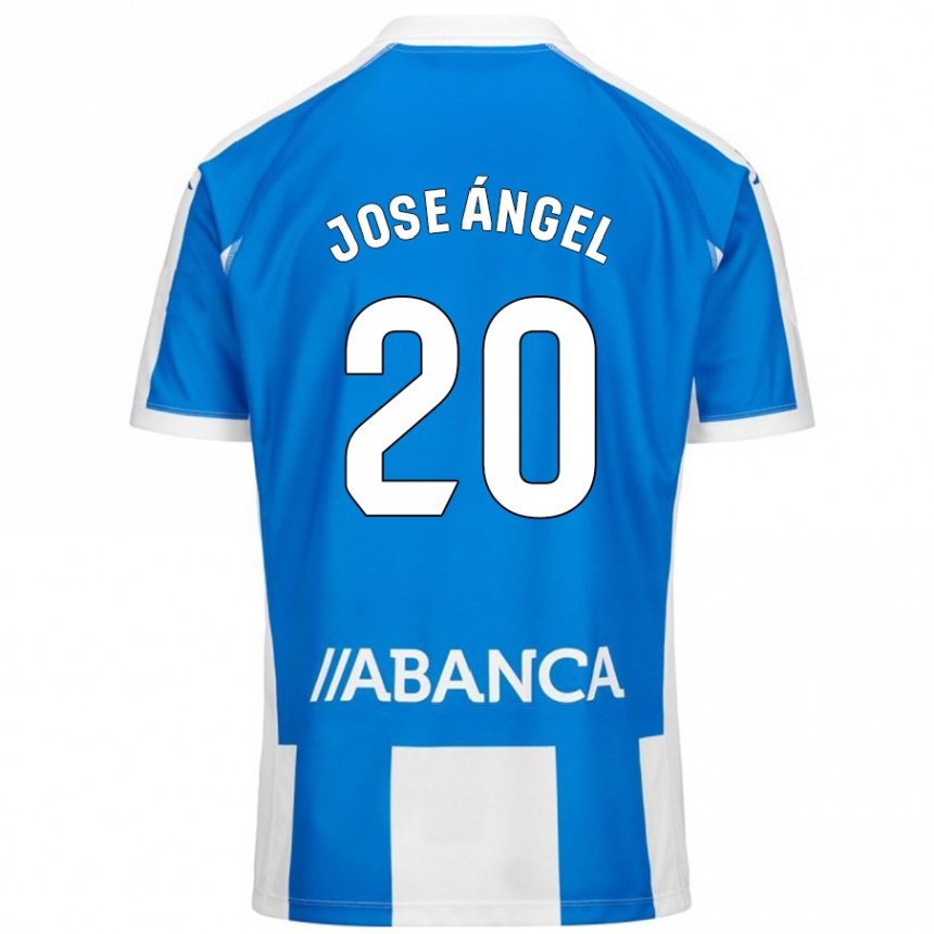 Enfant Football Maillot José Ángel Jurado #20 Bleu Blanc Tenues Domicile 2024/25