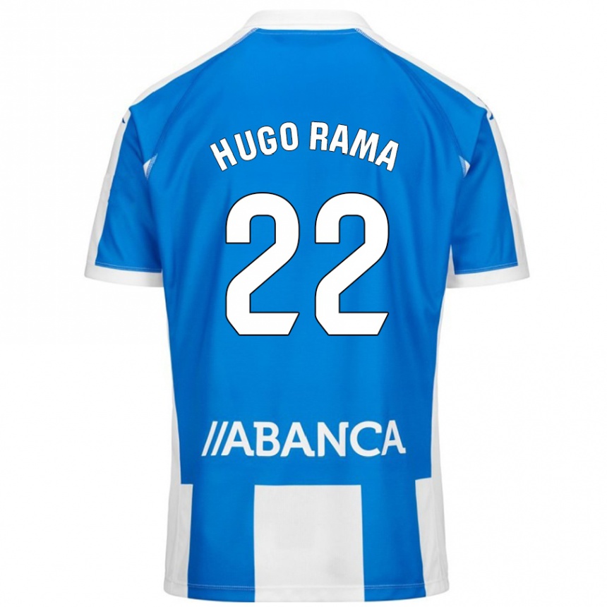 Enfant Football Maillot Hugo Rama #22 Bleu Blanc Tenues Domicile 2024/25