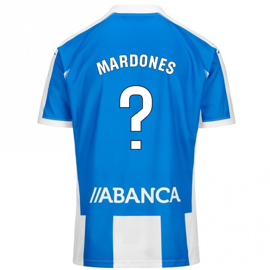 Enfant Football Maillot Alvaro Mardones #0 Bleu Blanc Tenues Domicile 2024/25