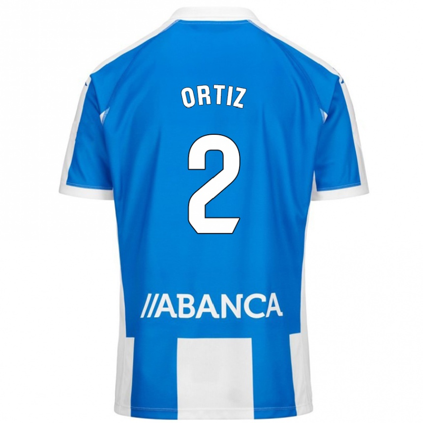 Enfant Football Maillot Samara Ortiz #2 Bleu Blanc Tenues Domicile 2024/25