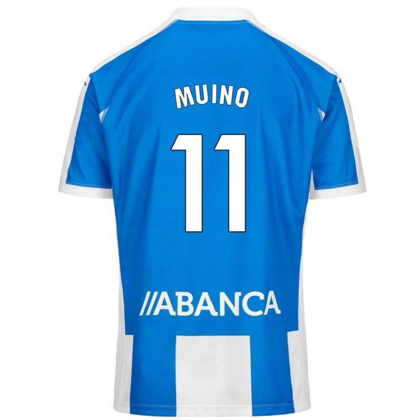 Enfant Football Maillot Rosalía Muiño #11 Bleu Blanc Tenues Domicile 2024/25