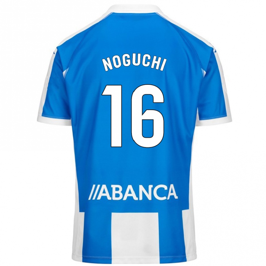 Enfant Football Maillot Ayaka Noguchi #16 Bleu Blanc Tenues Domicile 2024/25