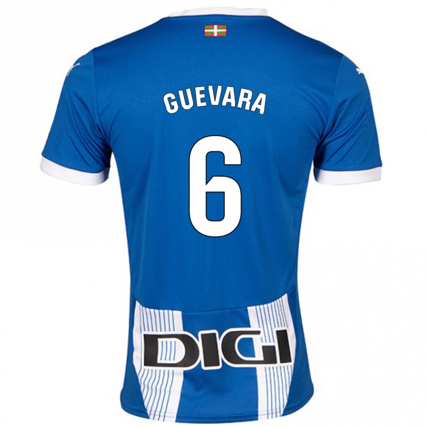 Enfant Football Maillot Ander Guevara #6 Bleu Tenues Domicile 2024/25