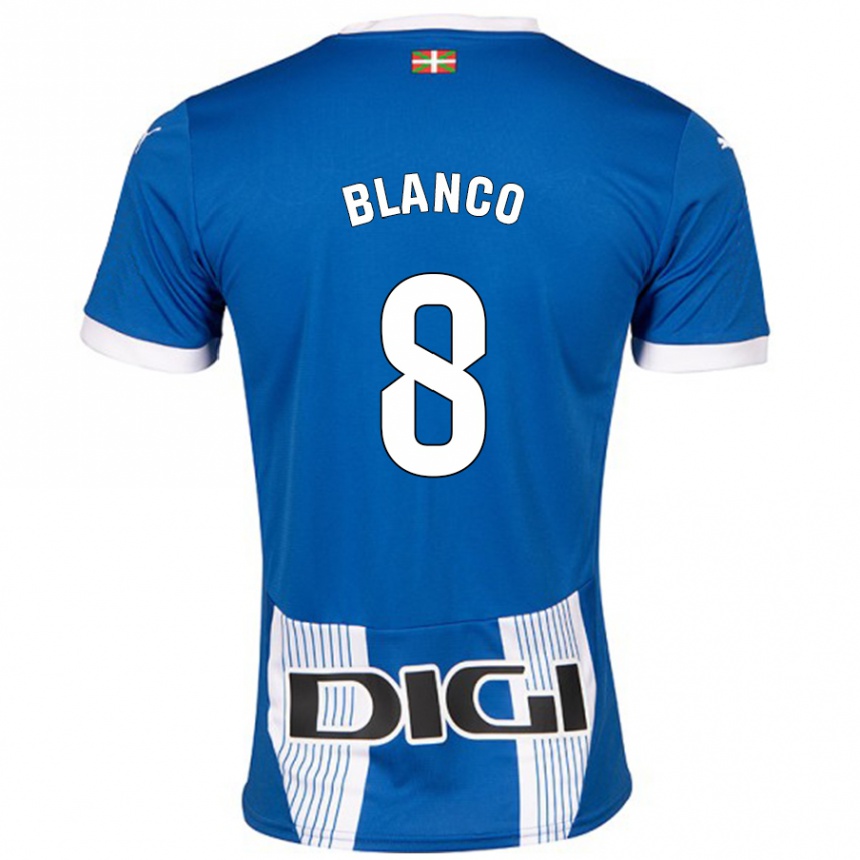 Enfant Football Maillot Antonio Blanco #8 Bleu Tenues Domicile 2024/25