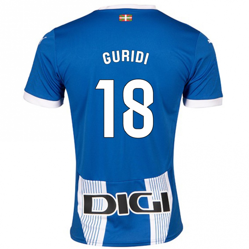 Enfant Football Maillot Jon Guridi #18 Bleu Tenues Domicile 2024/25