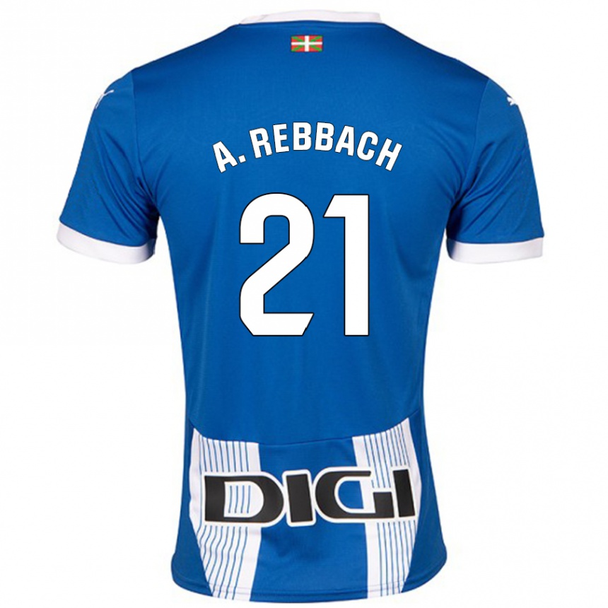 Enfant Football Maillot Abde Rebbach #21 Bleu Tenues Domicile 2024/25