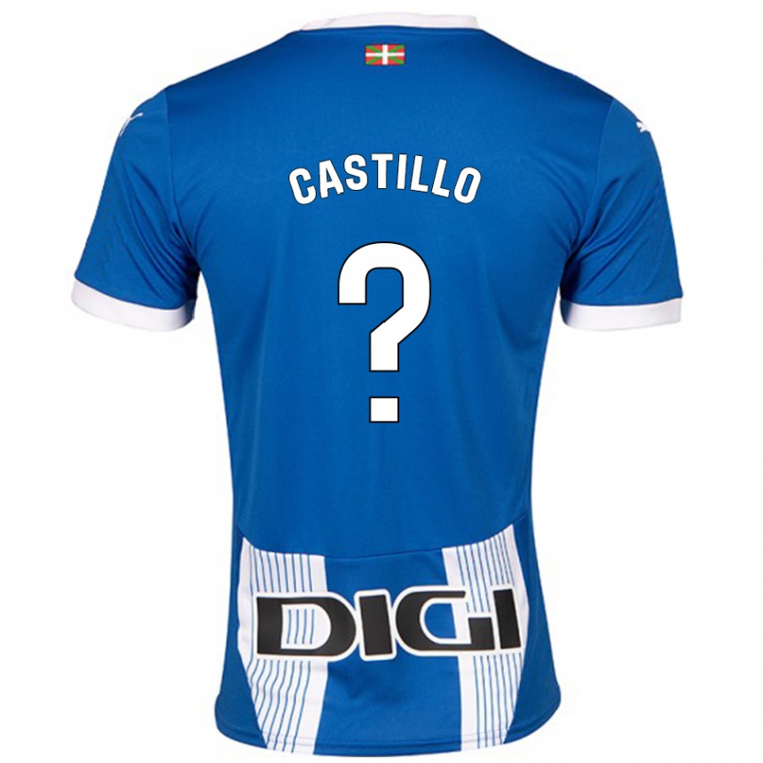 Enfant Football Maillot Adrián Castillo #0 Bleu Tenues Domicile 2024/25