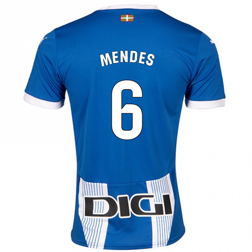 Enfant Football Maillot Tomás Mendes #6 Bleu Tenues Domicile 2024/25