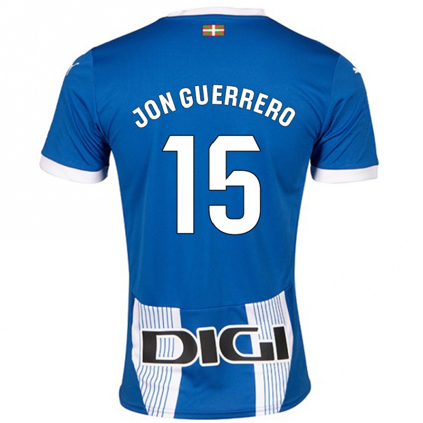 Enfant Football Maillot Julen Jon Guerrero #15 Bleu Tenues Domicile 2024/25