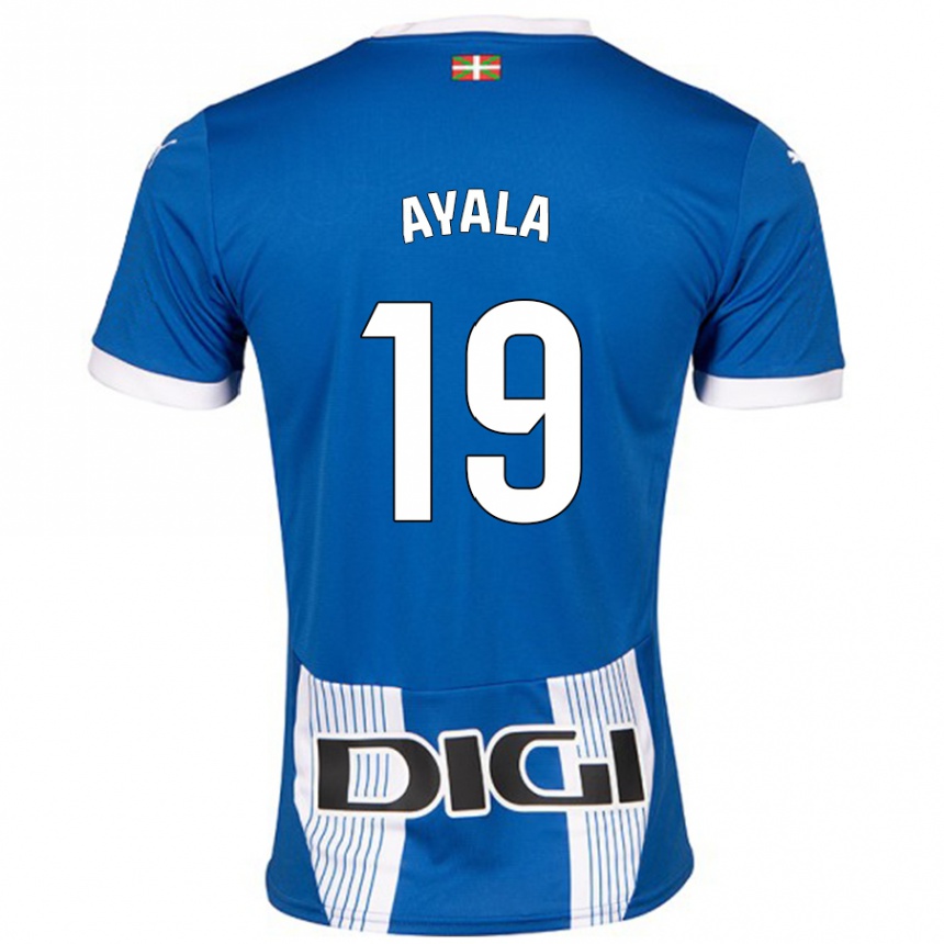 Enfant Football Maillot Axel Ayala #19 Bleu Tenues Domicile 2024/25