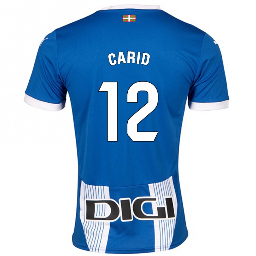 Enfant Football Maillot Andrea Carid #12 Bleu Tenues Domicile 2024/25