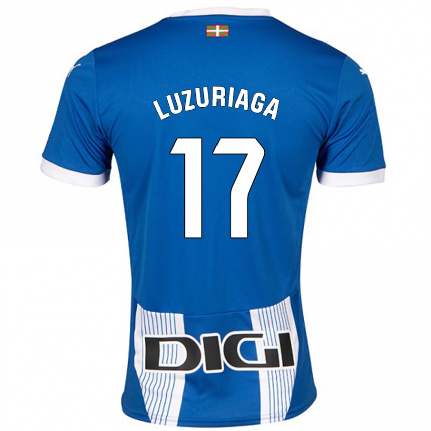 Enfant Football Maillot Judith Luzuriaga #17 Bleu Tenues Domicile 2024/25