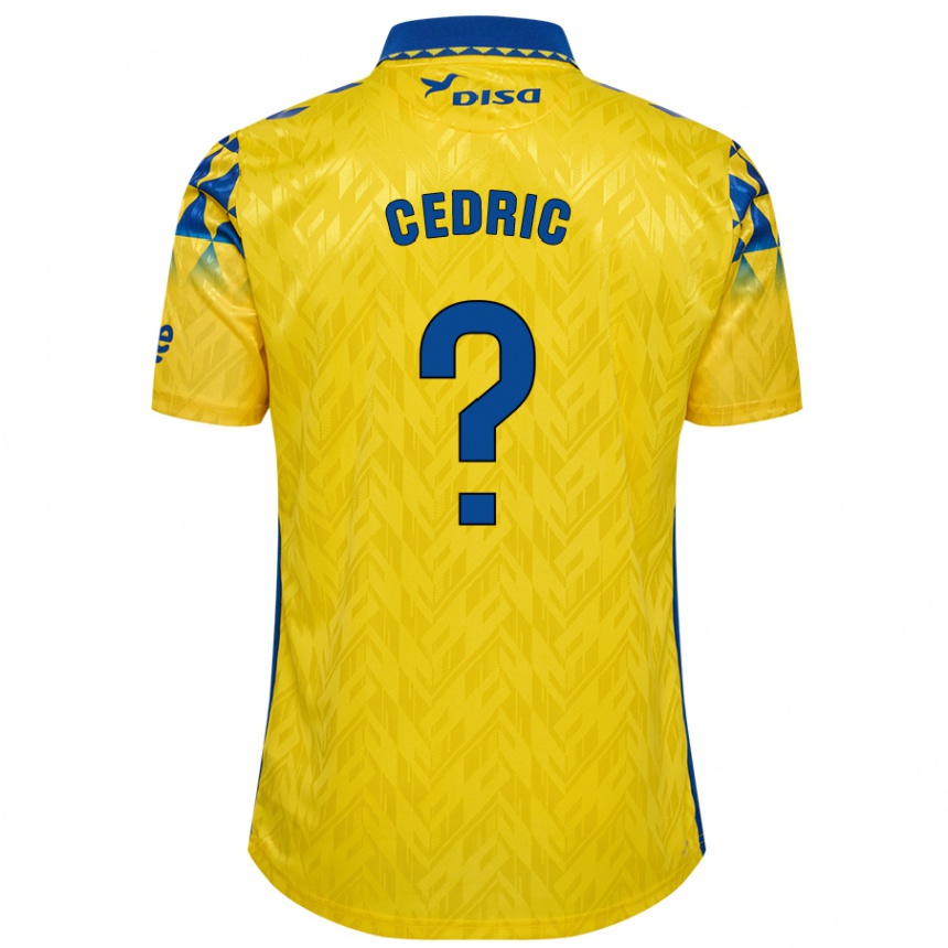 Enfant Football Maillot Iván Cédric #0 Jaune Bleu Tenues Domicile 2024/25