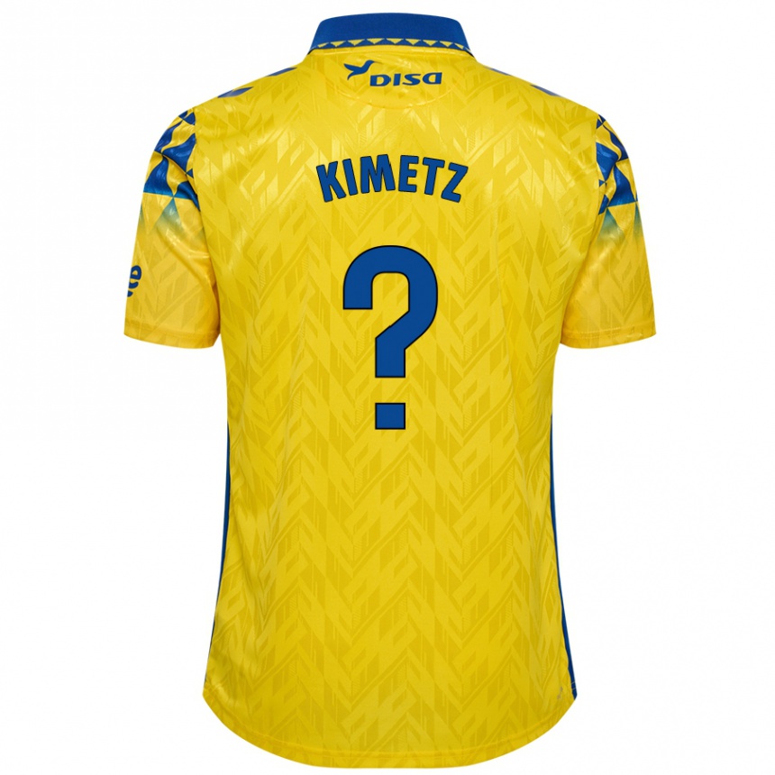 Enfant Football Maillot Kimetz García #0 Jaune Bleu Tenues Domicile 2024/25