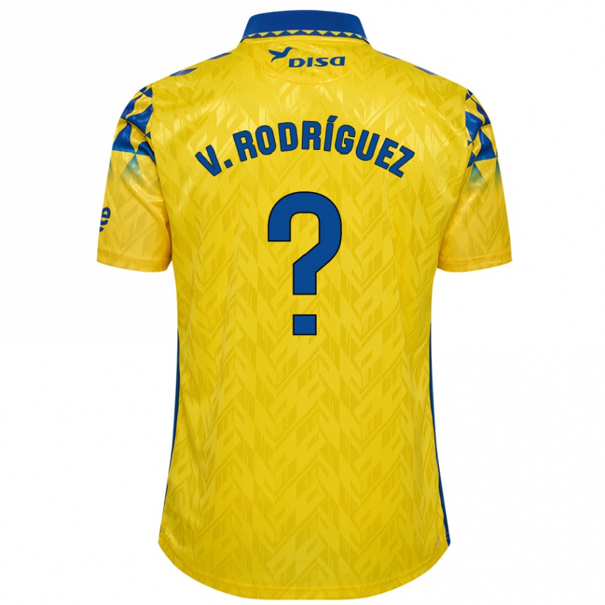 Enfant Football Maillot Carlos Vicente Rodríguez #0 Jaune Bleu Tenues Domicile 2024/25