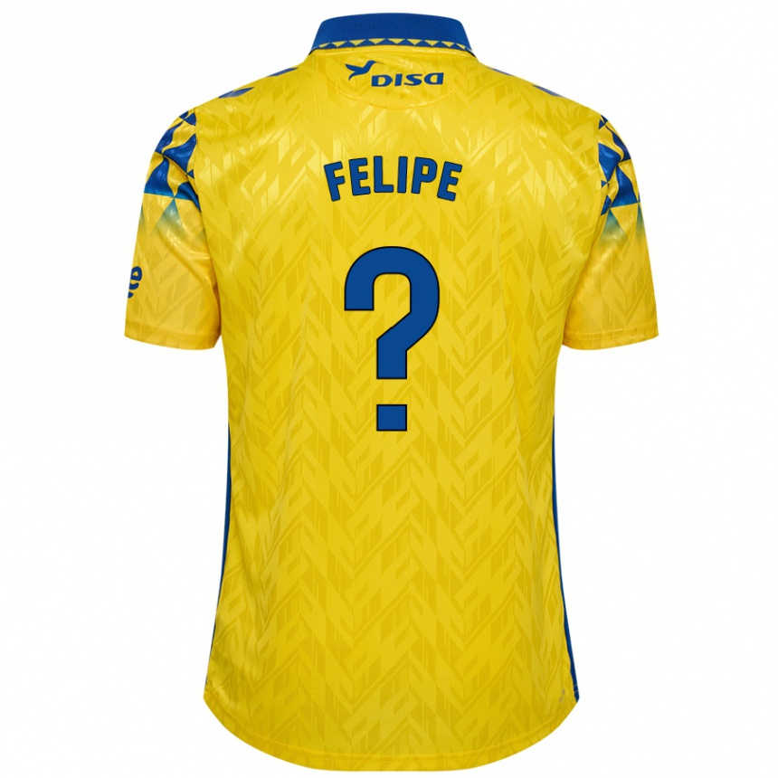 Enfant Football Maillot Amai Felipe #0 Jaune Bleu Tenues Domicile 2024/25