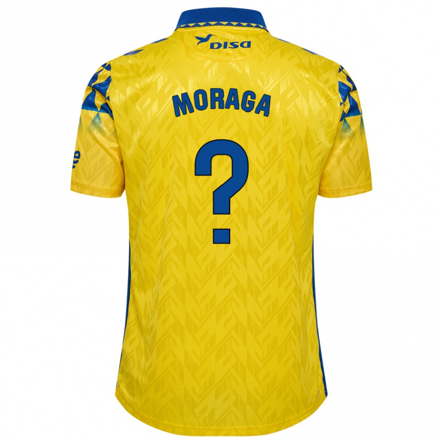 Enfant Football Maillot Marcos Moraga #0 Jaune Bleu Tenues Domicile 2024/25