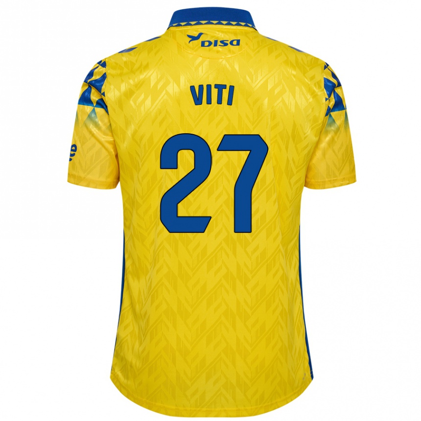 Enfant Football Maillot Viti #27 Jaune Bleu Tenues Domicile 2024/25