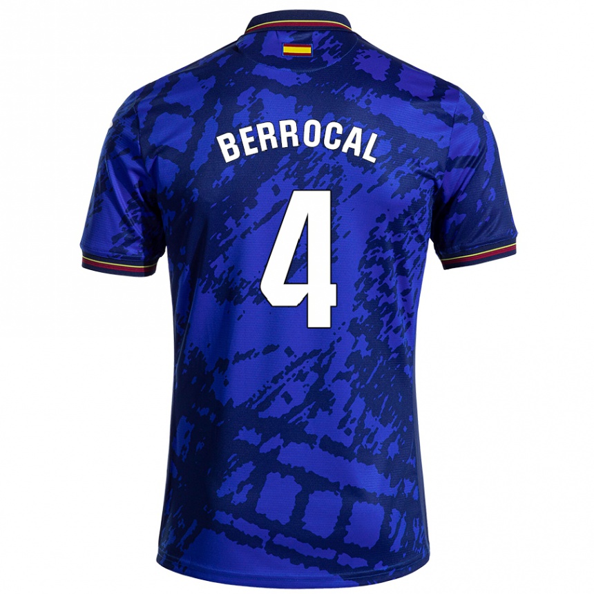 Enfant Football Maillot Juan Berrocal #4 Bleu Foncé Tenues Domicile 2024/25