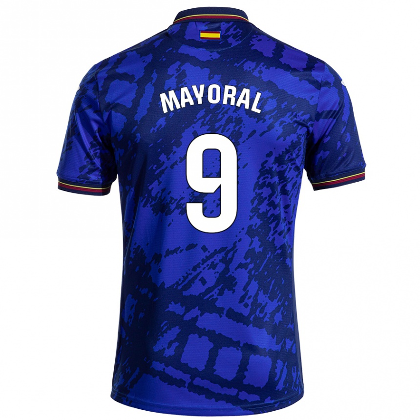 Enfant Football Maillot Borja Mayoral #9 Bleu Foncé Tenues Domicile 2024/25