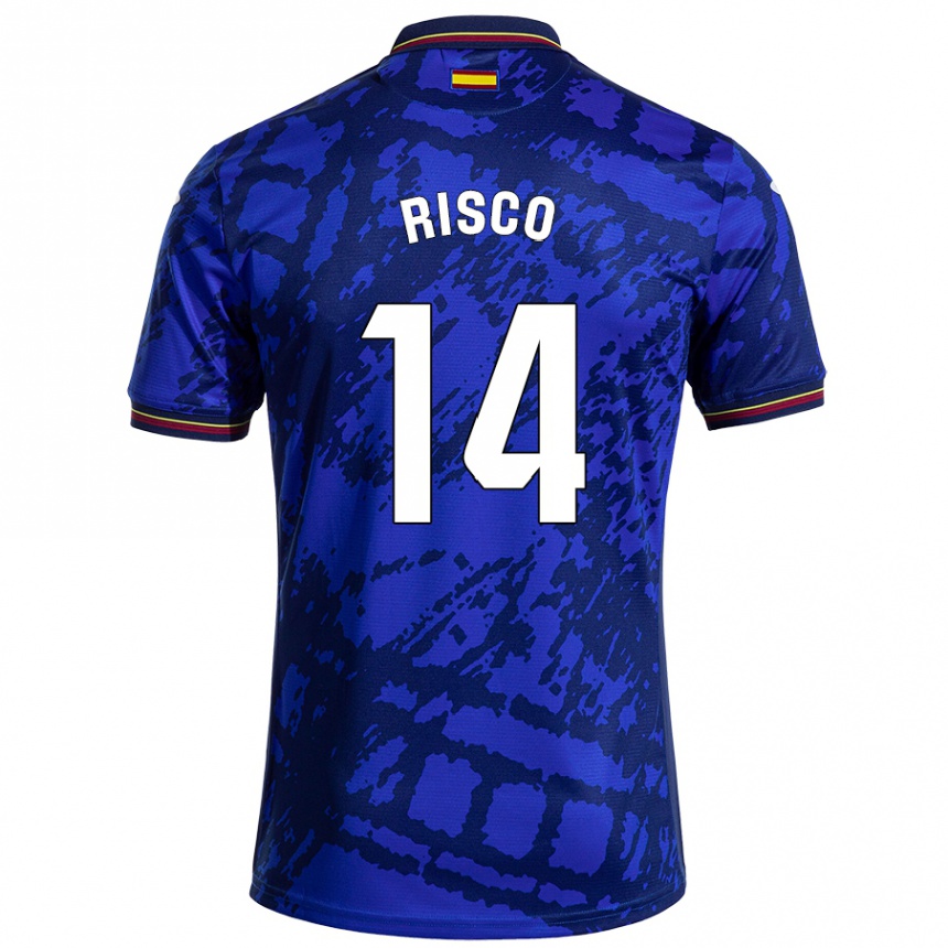 Enfant Football Maillot Alberto Risco #14 Bleu Foncé Tenues Domicile 2024/25