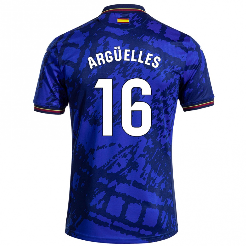 Enfant Football Maillot David Argüelles #16 Bleu Foncé Tenues Domicile 2024/25