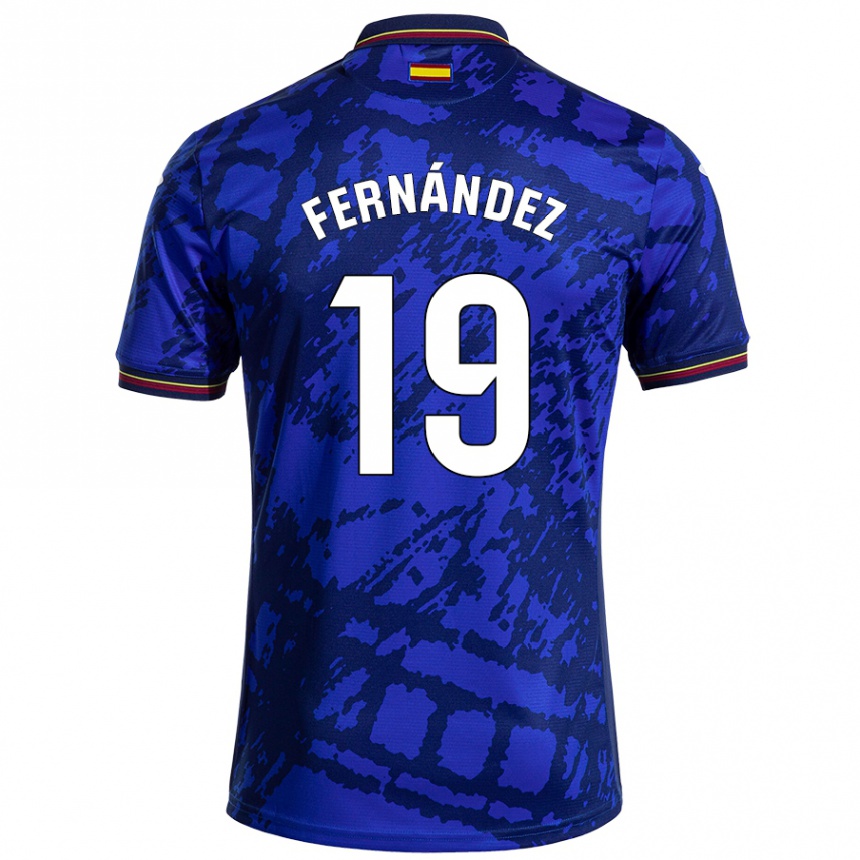 Enfant Football Maillot Ismael Fernández #19 Bleu Foncé Tenues Domicile 2024/25