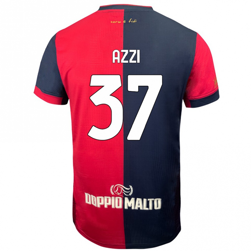 Enfant Football Maillot Paulo Azzi #37 Rouge Bleu Foncé Tenues Domicile 2024/25