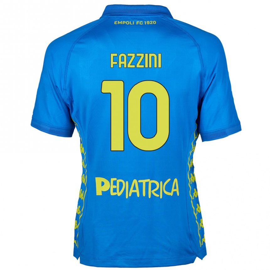 Enfant Football Maillot Jacopo Fazzini #10 Bleu Tenues Domicile 2024/25