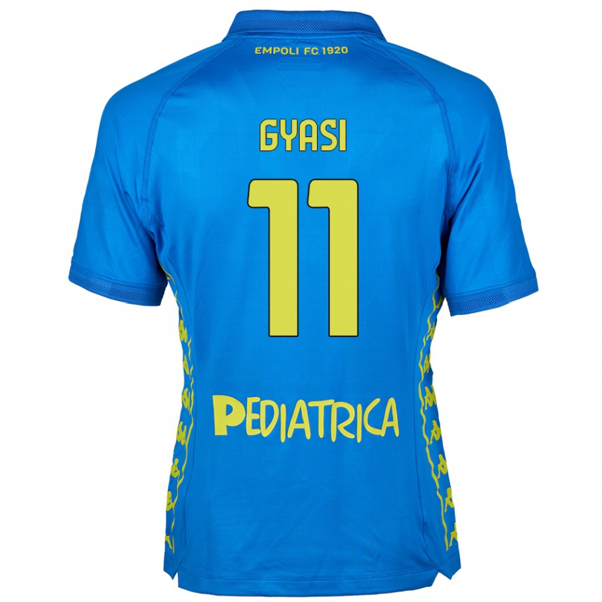 Enfant Football Maillot Emmanuel Gyasi #11 Bleu Tenues Domicile 2024/25