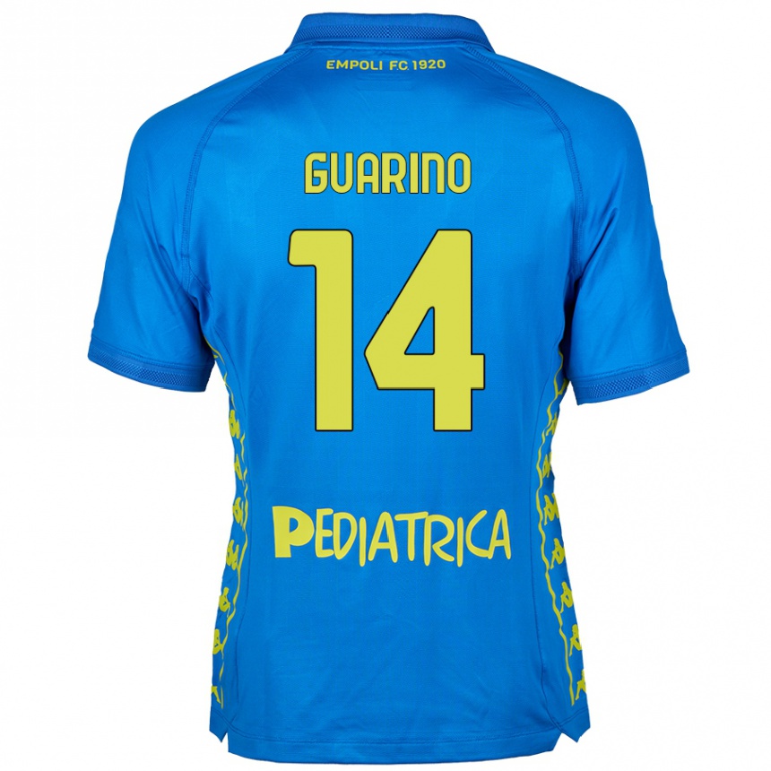 Enfant Football Maillot Gabriele Guarino #14 Bleu Tenues Domicile 2024/25