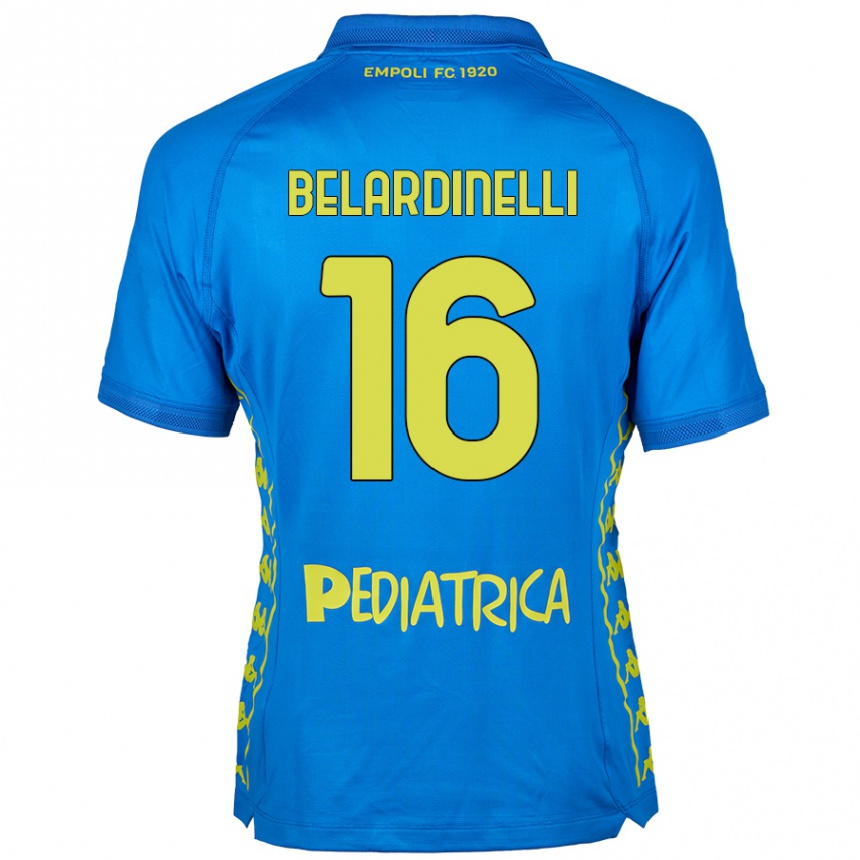 Enfant Football Maillot Luca Belardinelli #16 Bleu Tenues Domicile 2024/25