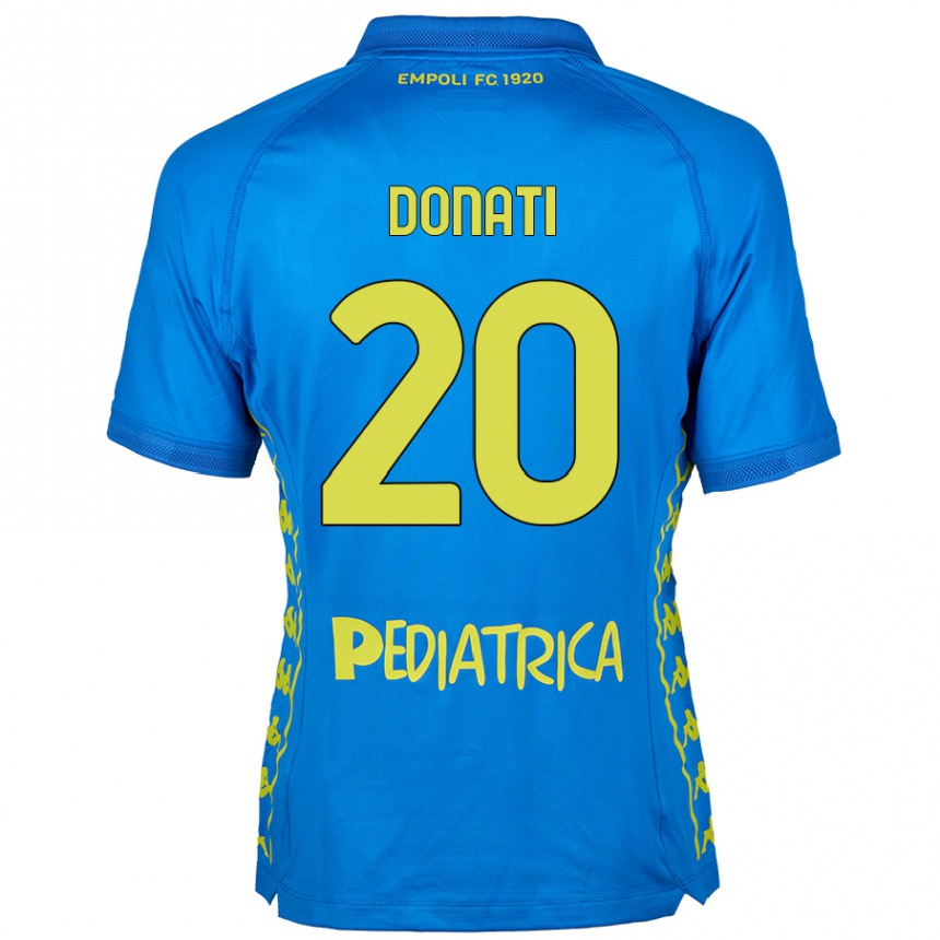 Enfant Football Maillot Francesco Donati #20 Bleu Tenues Domicile 2024/25