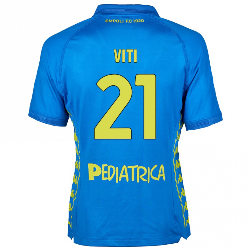 Enfant Football Maillot Mattia Viti #21 Bleu Tenues Domicile 2024/25